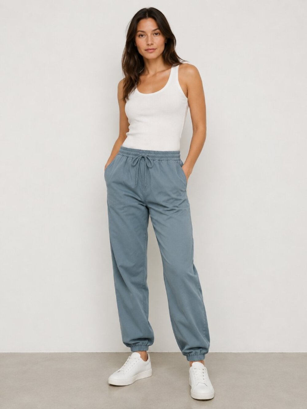 Tna Aritzia Women's XS Grey Sage Green Athletic Jogger Pants Drawstring Stretch